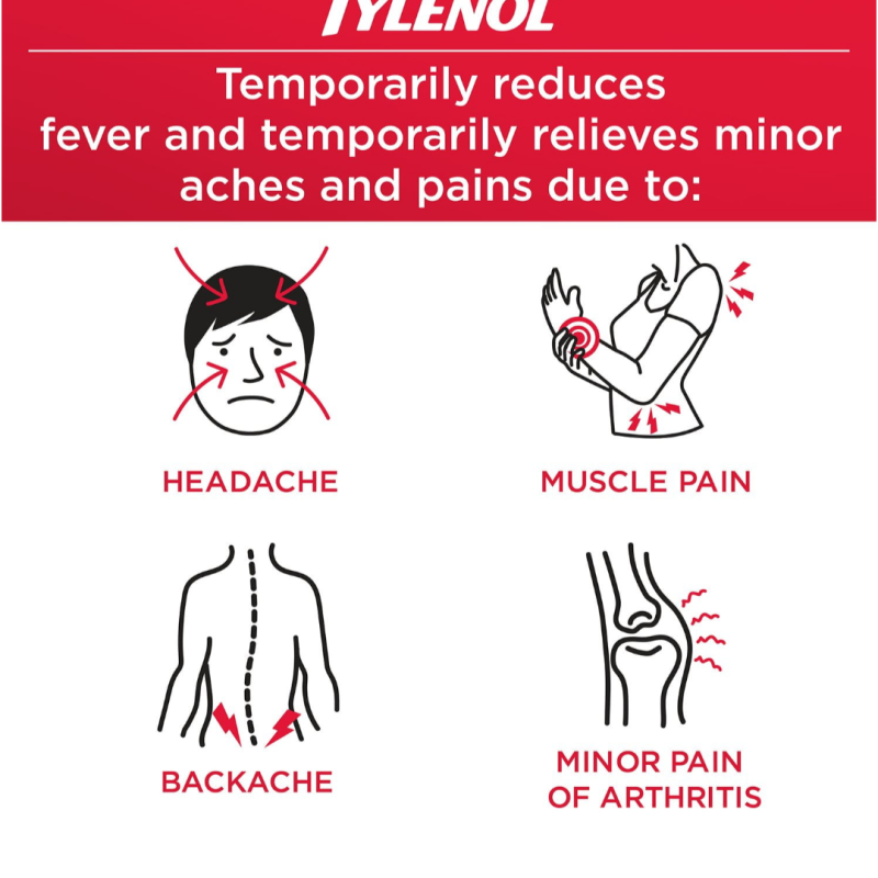 Tylenol Extra Strength 500mg each 325 Caplets